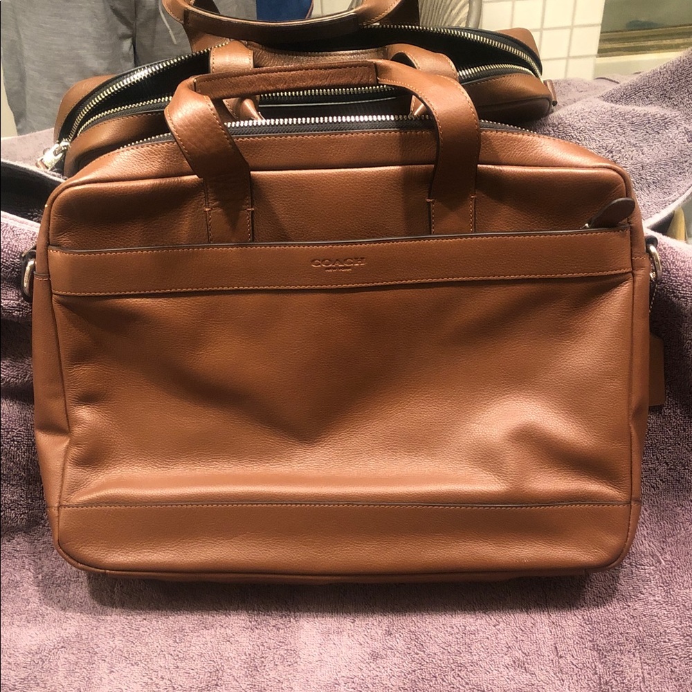 Coach Tan Leather Men's Hamilton model great used conditions